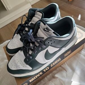 Nike Men's Green and White Sneakers